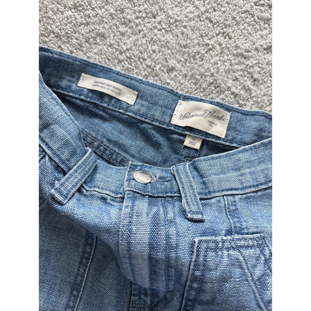 Universal Thread Womens Easy Barrel High Rise Pants Light Cotton Size 00 24x26‎ - Picture 4 of 6